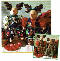7893 SIMPLICITY 22'' WELCOME REINDEER DOLLS, CLOTHES PATTERN